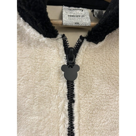 (Sold)Forever 21 X Disney Mickey Mouse Sherpa Hoodie Full Zip NWT Thick Warm XL - Picture 9 of 13